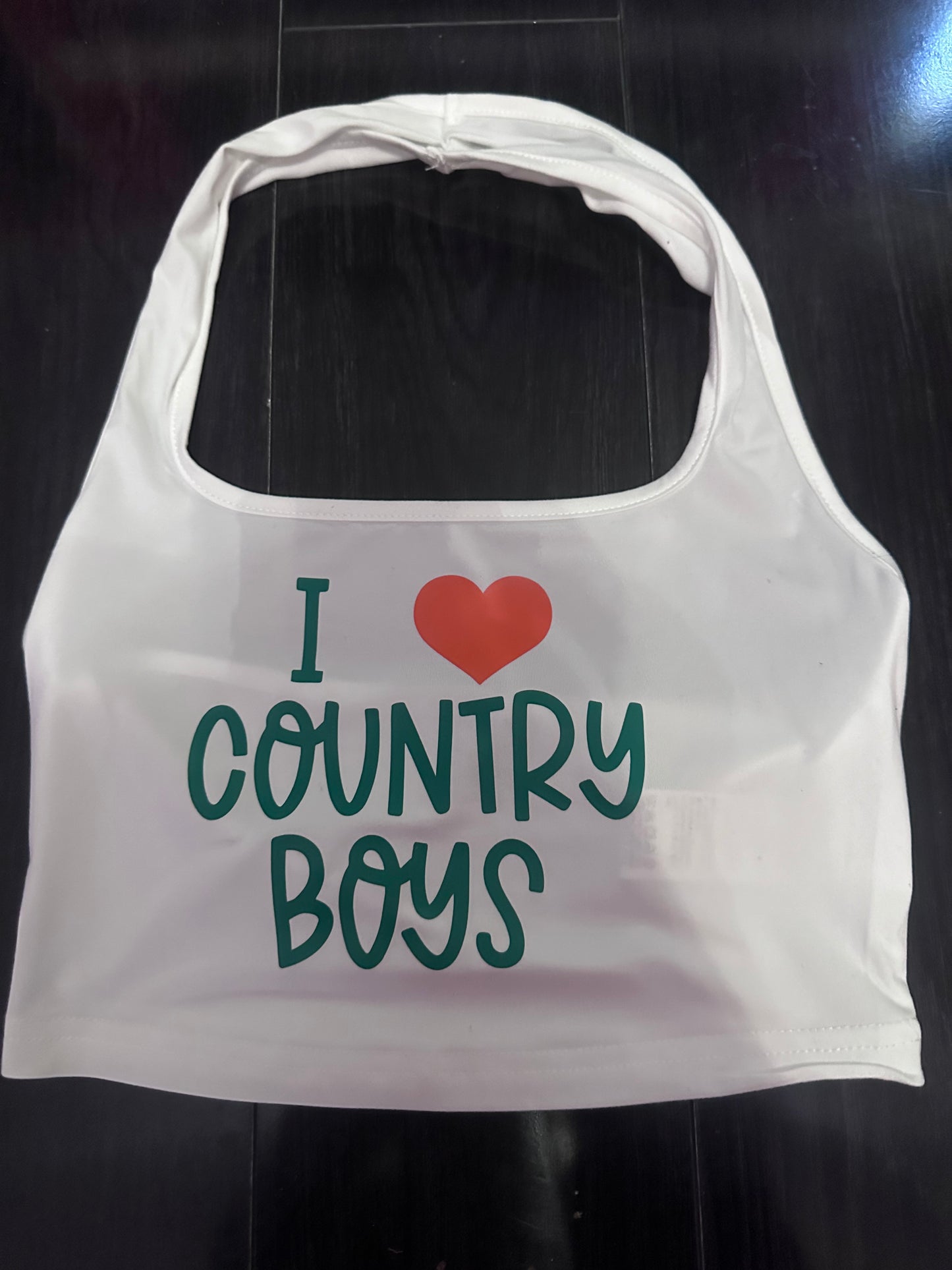 Halter Top "I Love Country Boys"