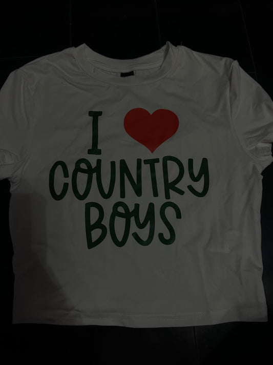 Crop Top "I Love Country Boys"